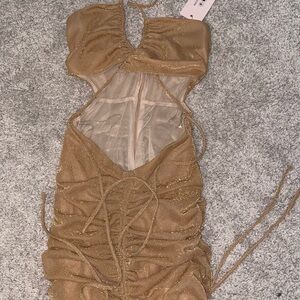 Elegant Brown Mini Dress